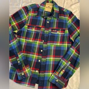 Flannel Button Down Shirt by Hollister